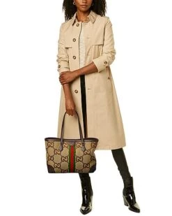 Gucci Ophidia Medium Jumbo GG Canvas & Leather Tote Women 8 Gucci Ophidia Medium Jumbo GG Canvas & Leather Tote Women -City Bag Corner 1161556914 RLLD 4